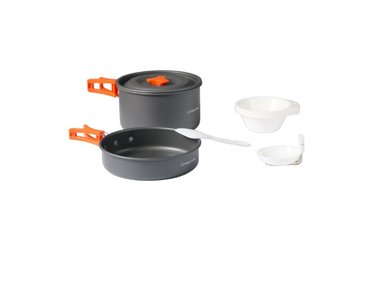 SET OLLAS TERRA FORCE 2 PIEZAS M GRIS ALUMINIO CAMPING