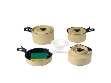 SET OLLAS TERRA FORCE 3 PIEZAS M BEIGE ALUMINIO ANTI-ADHERENTE