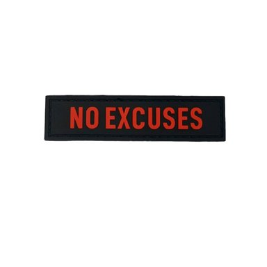 PARCHE ULTIMATE FITNESS NO EXCUSES NEGRO