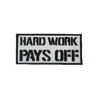 PARCHE ULTIMATE FITNESS HARD WORK PAYS OFF BLANCO