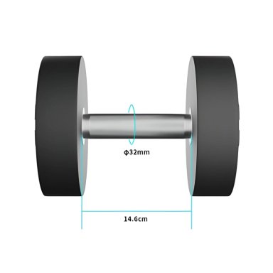 MANCUERNA ULTIMATE FITNESS 27.5KG REDONDA PU - 2