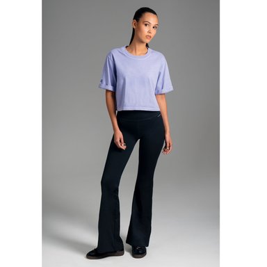 POLO DEPORTIVO TODA ACTIVIDAD MUJER ULTIMATE FITNESS LIGHT PURPLE ALGODÓN MANGA CORTA CROP MEDIUM