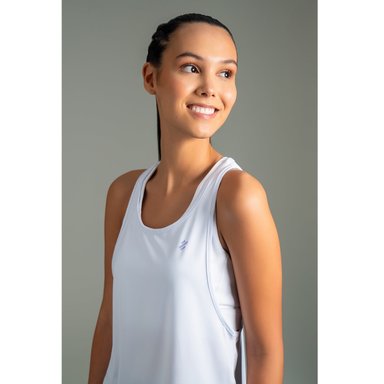 POLO DEPORTIVO TODA ACTIVIDAD MUJER ULTIMATE FITNESS WHITE MOON SIN MANGAS