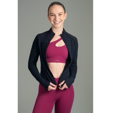 CASACA TODA ACTIVIDAD MUJER ULTIMATE FITNESS VINTAGE BLACK DEPORTIVA FULL ZIPPER - 2
