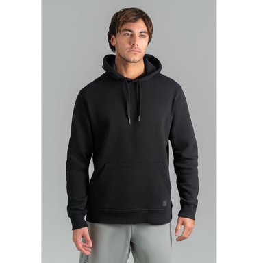 POLERA TODA ACTIVIDAD HOMBRE ULTIMATE FITNESS BLACK CON CAPUCHA