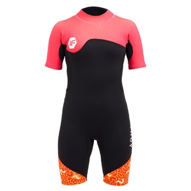 TRAJE AGUA NIÑA AQUA FORCE CORTO 6 ROJO 2 MM