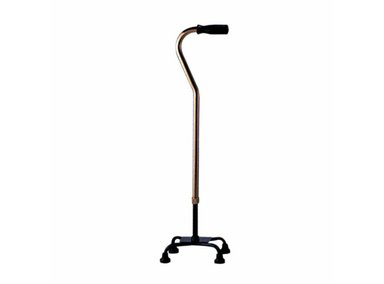 BASTÓN DE 4 APOYOS MANGO CURVO