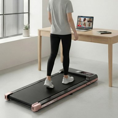 TROTADORA CAMINADORA ELÉCTRICA S90 SMART FOLD - ROSADO - 5