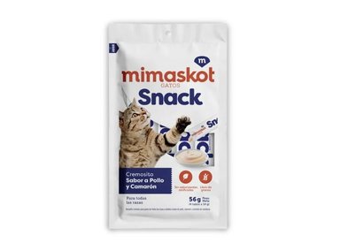 MIMASKOT GATOS SNACK CREMOSO 56GR