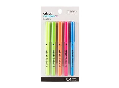 SET CRICUT 5 PLUMONES DE TINTA INFUSIBLE COLORES NEON 0.4MM