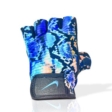 GUANTES MEDIO DEDO FITNESS CELESTE PRINT TALLA S
