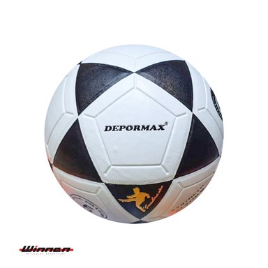 PELOTA FÚTBOL DEPORMAX ESTRELLA FONDO BLANCO PVC N4