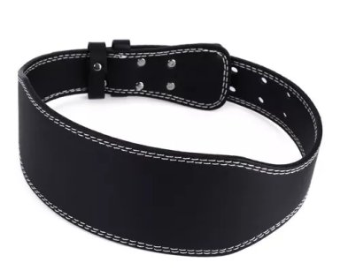 CINTURÓN CORREA CUERO NEGRO GYM