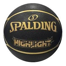 PELOTA DE BASKET HIGHLIGHT NEGRO CON DORADO N7