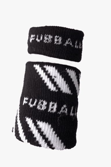 MUÑEQUERA DE FELPA + SUJETADOR DE CABELLO FUBBALL NEGRO