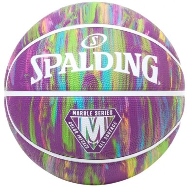 PELOTA DE BASQUET SPALDING MARBLE MORADO