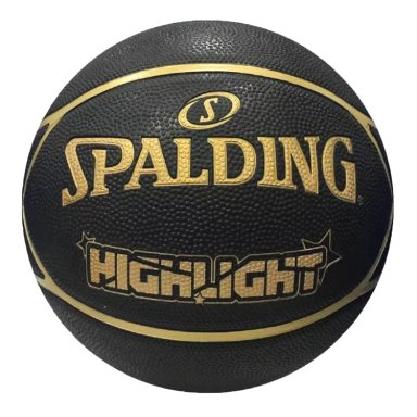 PELOTA PARA BASKET SPALDING HIGHLIGHT GOMA BLACK GOLD - 1