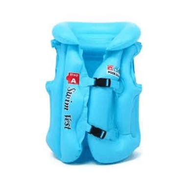 CHALECO FLOTADOR PARA NIÑOS REGULABLE CELESTE