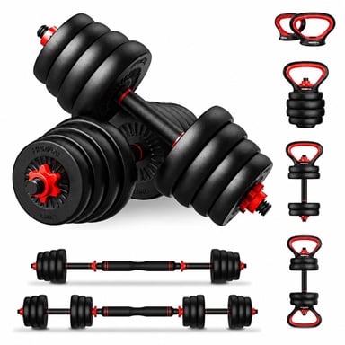 SET DE PESAS 20 KG MULTIFUNCIONAL CONVERTIBLE - 1