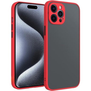 FUNDA CASE PARA XIAOMI REDMI 10 AHUMADO MATE ROJO ANTISHOCK RESISTENTE - 1