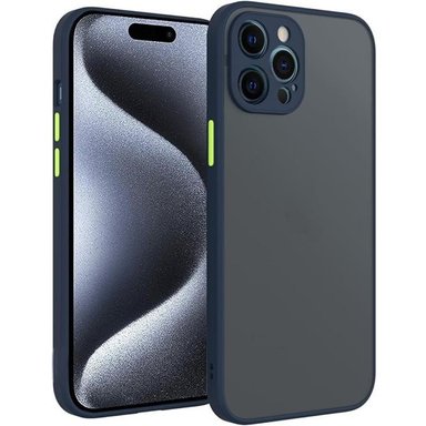 FUNDA PARA IPHONE 11 PRO MAX AHUMADO MATE AZUL ANTISHOCK RESISTENTE - 1