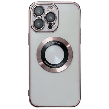 FUNDA PARA IPHONE 12 PRO MAGSAFE METALIZADO ROSA ANTISHOCK RESISTENTE - 1