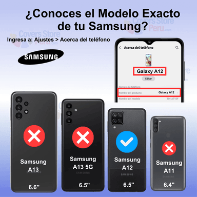 FUNDA CASE PARA SAMSUNG A12 TRANSPARENTE CROMADO NAVY ANTISHOCK - 2