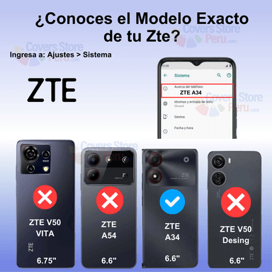 FUNDA PARA ZTE BLADE A34 SOFT FEELING ANTISHOCK LILA RESISTENTE - 2