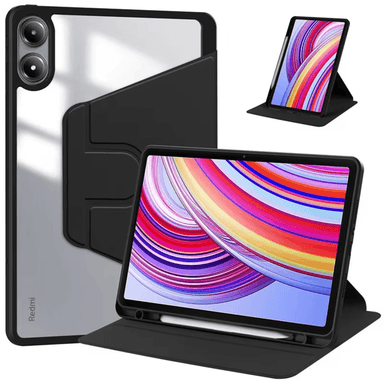 FUNDA PARA IPAD 10.5' MAGNÉTICA 360° + PORTALÁPIZ NEGRO ANTISHOCK - 1