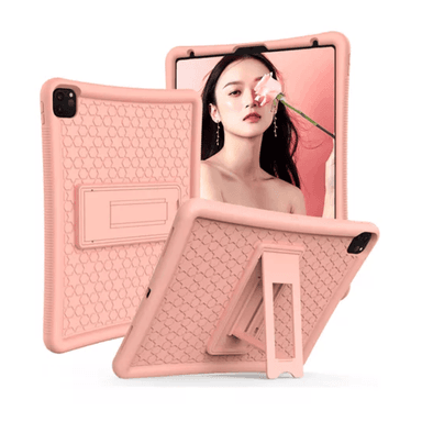 FUNDA PARA SAMSUNG TAB A9 PLUS 11' - SILICONA SOFT ANTISHOCK ROSADO - 1