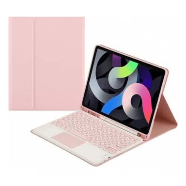 FUNDA CON TECLADO TOUCH PARA SAMSUNG TAB A9 PLUS ROSA RESISTENTE - 1