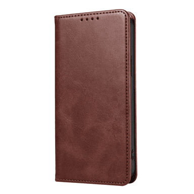 FUNDA CASE PARA IPHONE 15 FLIP COVER MARRÓN ANTISHOCK - 1