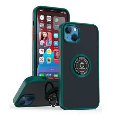 FUNDA PARA SAMSUNG S25 ULTRA AHUMADO CON ANILLO VERDE - 1