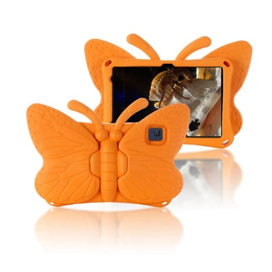 FUNDA PARA SAMSUNG TAB S5E 10.5' DE GOMA MARIPOSA NARANJA - 1