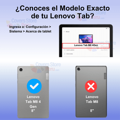 FUNDA PARA LENOVO TAB M8 4TA GEN 8' - SILICONA SOFT ANTISHOCK ROJA - 2