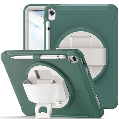 FUNDA PARA IPAD AIR 4TA GEN 10.9' ARMOR GIRATORIO + PARANTE VERDE - 1