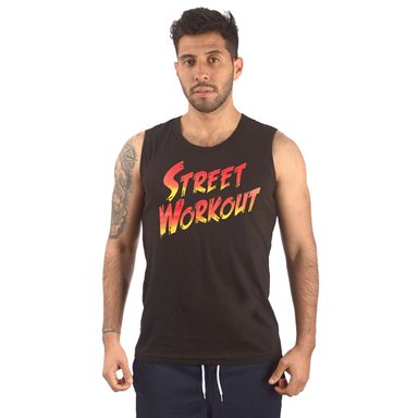 POLO HOMBRE MUSCLE MUSEUM ALGODÓN NEGRO MANGA CERO DEPORTIVO STREET