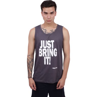 BIVIDÍ HOMBRE MUSCLE MUSEUM ALGODÓN PLOMO DEPORTIVO JUST BRING IT