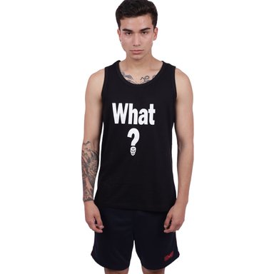 BIVIDÍ HOMBRE MUSCLE MUSEUM ALGODÓN NEGRO DEPORTIVO WHAT