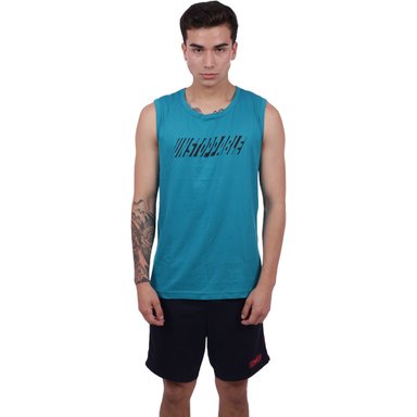 POLO HOMBRE MUSCLE MUSEUM ALGODÓN VERDE JADE MANGA CERO DEPORTIVO UNSTOPPABLE