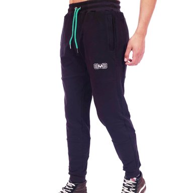 JOGGER DEPORTIVO MUSCLE MUSEUM COLOR NEGRO Y VERDE BOLSILLOS CON CIERRES PARA HOMBRE