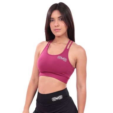 TOP DEPORTIVO MUJER MUSCLE MUSEUM MORADO CON TIRAS
