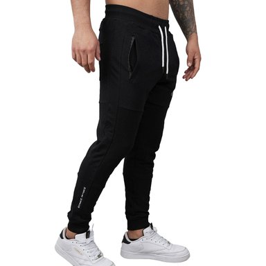 JOGGER DEPORTIVO MUSCLE MUSEUM COLOR NEGRO Y BLANCO BOLSILLOS CON CIERRES PARA HOMBRE