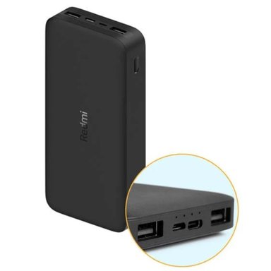 BATERIA EXTERNA XIAOMI 20000 MAH POWER BANK REDMI CARGADOR PORTATIL 18W - 1