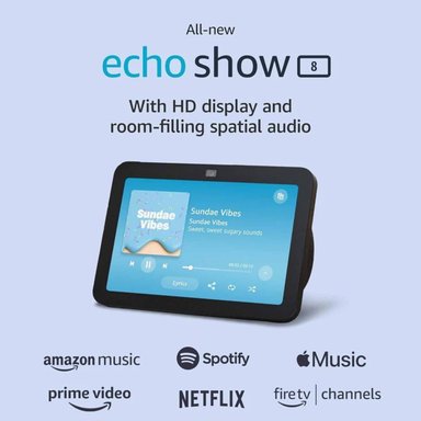 PARLANTE INTELIGENTE AMAZON ALEXA ECHO SHOW 8 3RA GEN NEGRO - 2