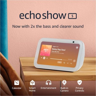 PARLANTE INTELIGENTE AMAZON ALEXA ECHO SHOW 5 3RA GEN - BLANCO - 6