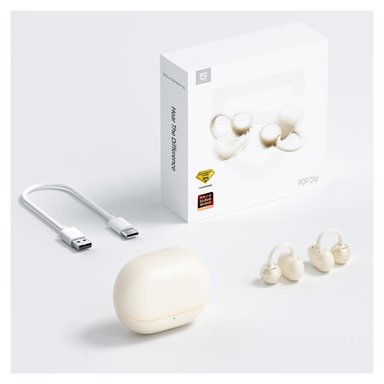 AUDÍFONO SOUNDPEATS POP CLIP BEIGE 30H CON CANCELACION DE RUIDO IPX4 - 5