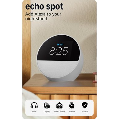 AMAZON ECHO SPOT PARLANTE INTELIGENTE CON ALEXA BLANCO - 2