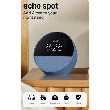AMAZON ECHO SPOT PARLANTE INTELIGENTE CON ALEXA AZUL - 2