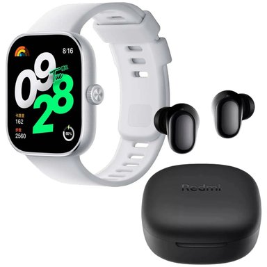 SMARTWATCH XIAOMI REDMI WATCH 4 SILVER + AUDIFONOS XIAOMI REDMI BUDS 6 PLAY BLANCO BT5.4 36HRS - 1